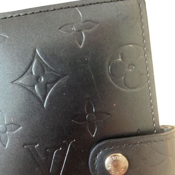 Louis Vuitton.Black Vernis Matte Embossed Leather Agenda With Ruler CA0062 - Picture 7 of 13